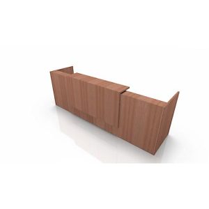 Theke Spezia, gerade, B 3260 x T 880 x H 1130 mm, Nuss Canaletto-Dekor Theke Spezia, gerade, B 3260 x T 880 x H 1130 mm, Nuss Canaletto-Dekor