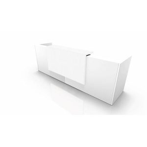 Theke Spezia, gerade, B 3260 x T 880 x H 1130 mm, weiß/weiß Theke Spezia, gerade, B 3260 x T 880 x H 1130 mm, weiß/weiß
