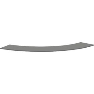 Thekentop für Theke Serie Tool, Außenelement, rund, B 2200 x T 350 x H 19 mm, Holz, anthrazit Thekentop für Theke Serie Tool, Außenelement, rund, B 2200 x T 350 x H 19 mm, Holz, anthrazit