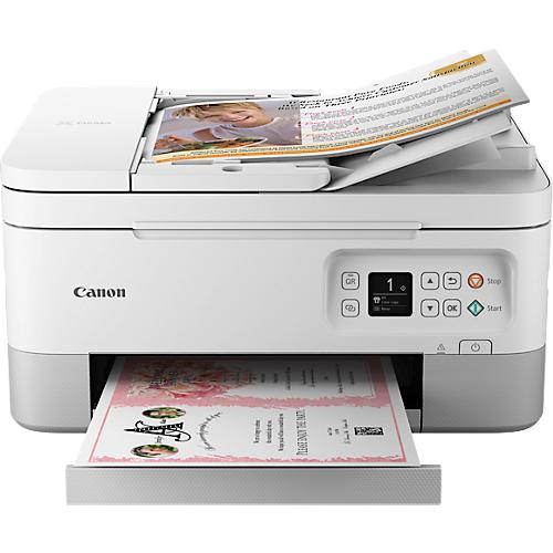 Tintenstrahl-Multifunktionsdrucker Canon PIXMA TS7451a, 3-in-1, USB/WLAN/Cloud, Auto-Duplex/Mobildruck, ADF, bis A4, inkl. 2 FINE-Tintenköpfe, weiß