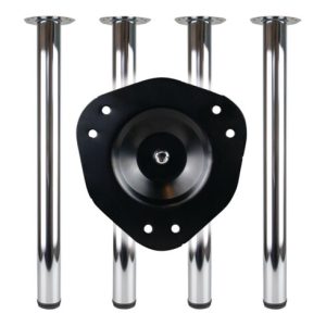 Tischbein-Set schwarz 60mm H.710mm Platten-Befestigung BMB Tischbein-Set schwarz 60mm H.710mm Platten-Befestigung BMB