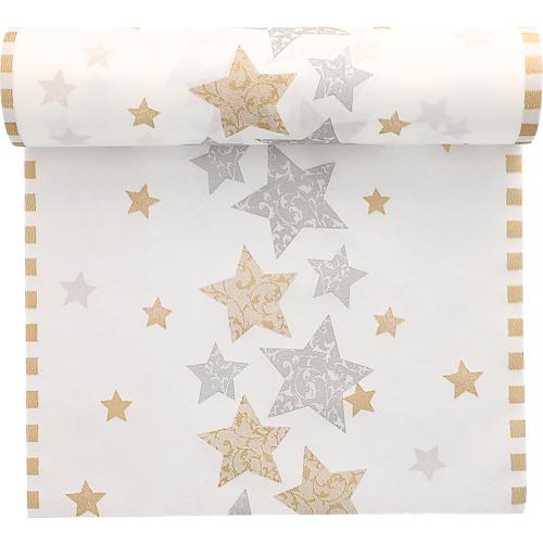 Tischläufer Papstar 'Stardust', stoffähnlich, Airlaid, auf Rolle, L 24 m x B 40 cm