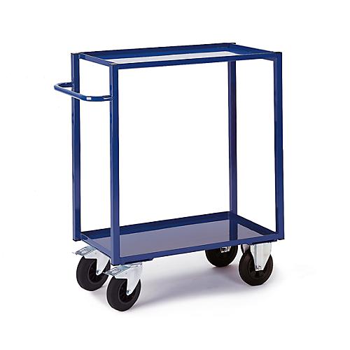 Tischwagen, 2 Ladeflächen/Blechwannen, 895 x 495 mm, Tragkraft 400 kg