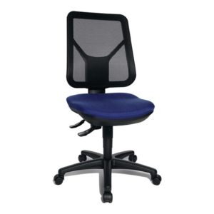 Topstar Bürodrehstuhl Sitzhöhe 430-510mm blau mit Lendenwirbelstütze ohne Armlehnen Topstar Bürodrehstuhl Sitzhöhe 430-510mm blau mit Lendenwirbelstütze ohne Armlehnen