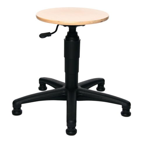 Topstar Drehhocker m.Gleitern Buche Sitz-H.390-520mm Sitz-D.350mm
