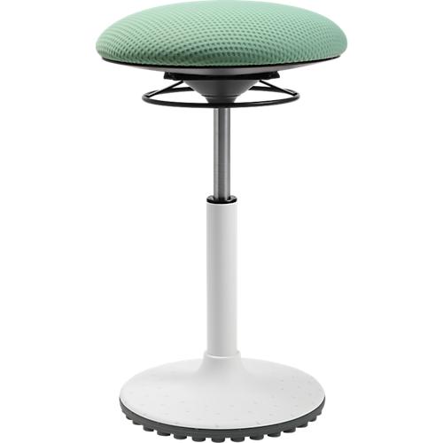 Topstar Sitz-/Stehhocker BBT-Coach, Standfuß aus thermoplastischem Polyurethan (TPU), Sitzhöhe 520-720 mm, mintgrün/weiß