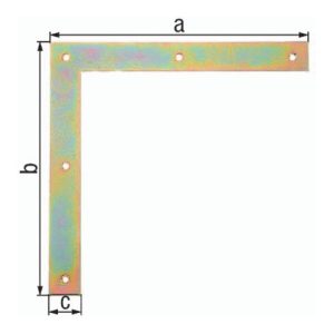 Tor-Winkel B.40mm L.300 x 300mm STA galv.gelb verz.GAH Tor-Winkel B.40mm L.300 x 300mm STA galv.gelb verz.GAH