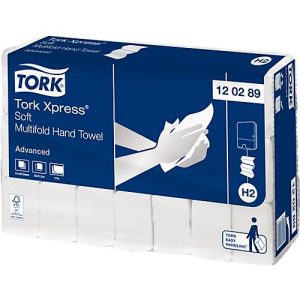 Tork® Multifold-Handtücher Xpress 120389, 2-lagig, Multifold-Handtuchsystem H2, L 260 x B 210 mm, 21 Pack á 180 Stück (3780 Tücher), weiß Tork® Multifold-Handtücher Xpress 120389, 2-lagig, Multifold-Handtuchsystem H2, L 260 x B 210 mm, 21 Pack á 180 Stück (3780 Tücher), weiß