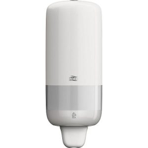 Tork® Spender 560000, für Flüssigseife und Desinfektionsgel, ‚Easy to use‘ zertifiziert, Kunststoff, weiß Tork® Spender 560000, für Flüssigseife und Desinfektionsgel, ‚Easy to use‘ zertifiziert, Kunststoff, weiß