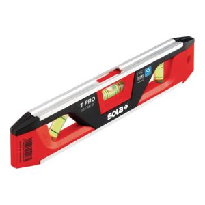 Torpedowasserwaage T PRO 23cm Aluminium/ABS Ku.rot/schwarz 1 mm/m 1 mm/m SOLA Torpedowasserwaage T PRO 23cm Aluminium/ABS Ku.rot/schwarz 1 mm/m 1 mm/m SOLA