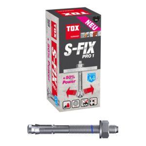 TOX Bolzenanker S-Fix Pro 1 A4 M16x130/10 mm TOX Bolzenanker S-Fix Pro 1 A4 M16x130/10 mm