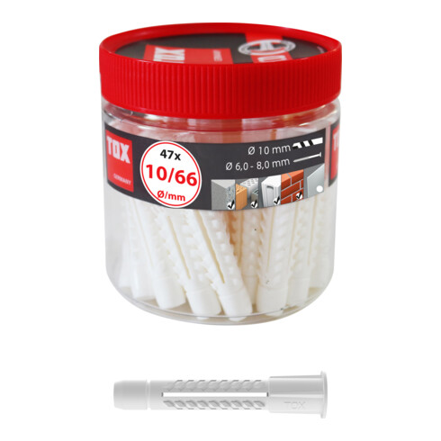 TOX Allzweckdübel Deco 10x66 mm in Runddose