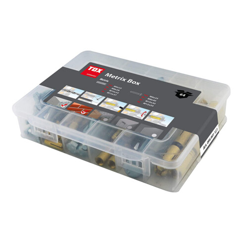 TOX Messing Spreizdübel - Sortiment Metrix Box 64 tlg.