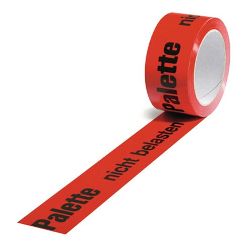 TransPak Warn-Klebebänder 50 mm x 66 lfm. ''Palette nicht belasten''