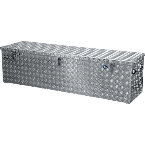 Transportkiste, Aluminium-Riffelblech mit Gasdruckdämpfer, 470 l