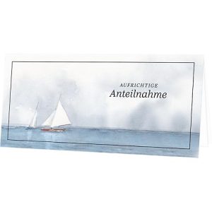 Trauerkarte Korsch Aufrichtige Anteilnahme, mit Motiv & Umschlägen, Querformat, B 206 x H 103 mm, Karton, naturweiß, 10 Stück Trauerkarte Korsch Aufrichtige Anteilnahme, mit Motiv & Umschlägen, Querformat, B 206 x H 103 mm, Karton, naturweiß, 10 Stück