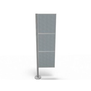 Trennwand Silent Office, 3 Elemente, H 2000 mm, hellgrau