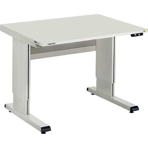 Treston Arbeitstisch Serie WB, ESD-leitfähig, mit Handkurbel, höhenverstellbar, 1500 mm