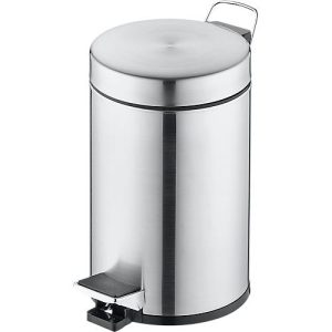Tretabfalleimer aus Edelstahl, ø 230 x H 295 mm, 5 l Tretabfalleimer aus Edelstahl, ø 230 x H 295 mm, 5 l