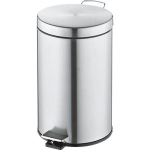 Tretabfalleimer aus Edelstahl, Ø 260 x H 420 mm, 12 l Tretabfalleimer aus Edelstahl, Ø 260 x H 420 mm, 12 l