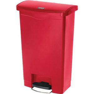 Tretabfalleimer Slim Jim®, Kunststoff, Fassungsvermögen 50 Liter, rot Tretabfalleimer Slim Jim®, Kunststoff, Fassungsvermögen 50 Liter, rot