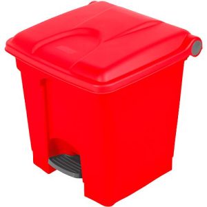 Tretabfallsammler aus Polyethylen 30 l, rot Tretabfallsammler aus Polyethylen 30 l, rot