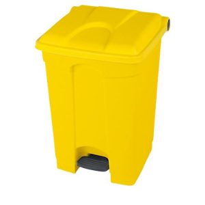 Tretabfallsammler aus Polyethylen 70 l, gelb Tretabfallsammler aus Polyethylen 70 l, gelb