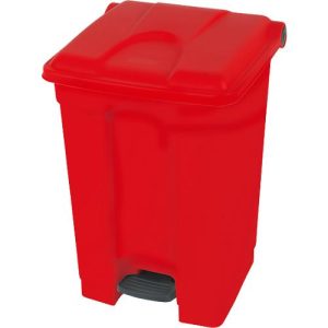 Tretabfallsammler aus Polyethylen 70 l, rot Tretabfallsammler aus Polyethylen 70 l, rot