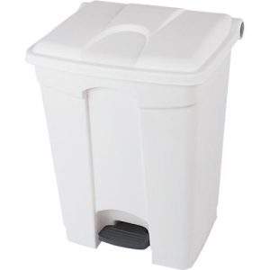 Tretabfallsammler aus Polyethylen 70 l, weiß Tretabfallsammler aus Polyethylen 70 l, weiß