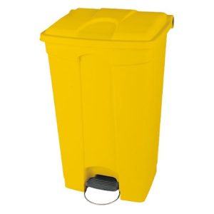Tretabfallsammler aus Polyethylen 90 l, gelb Tretabfallsammler aus Polyethylen 90 l, gelb