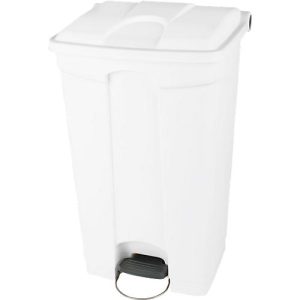 Tretabfallsammler aus Polyethylen 90 l, weiß Tretabfallsammler aus Polyethylen 90 l, weiß