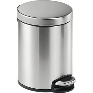 Treteimer Metall rund, Soft Close, 5 Liter, Edelstahl Treteimer Metall rund, Soft Close, 5 Liter, Edelstahl