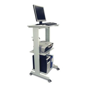 Twinco PC-Arbeitstisch H1180xB600xT500mm lichtgrau fahrbar