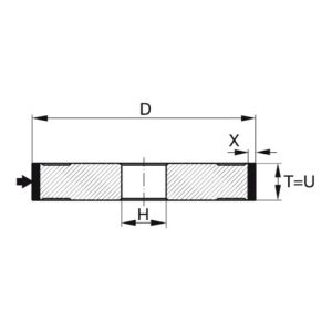 TYROLIT Diamant-Teller-Schleifscheibe DxTxH (mm), 100x10x20, Typ: D126 TYROLIT Diamant-Teller-Schleifscheibe DxTxH (mm), 100x10x20, Typ: D126