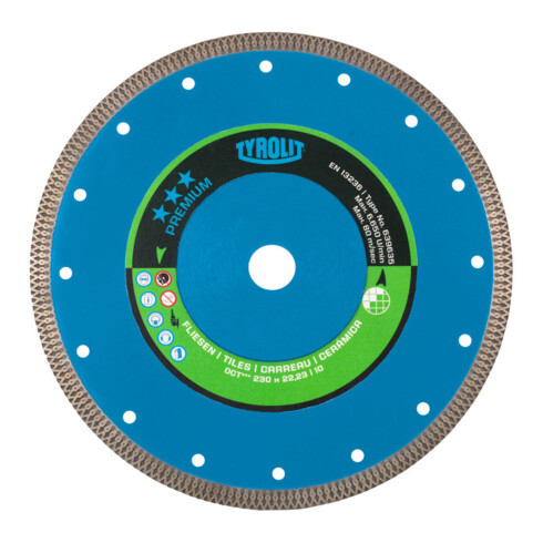 TYROLIT Diamant-Trennscheibe PREMIUM*** Fliesen, Scheiben-Ø: 230 mm