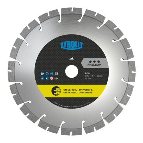 TYROLIT Diamant-Trennscheibe PREMIUM*** Hochleistung, Scheiben-Ø: 230 mm