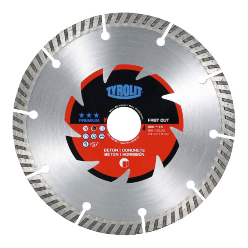 TYROLIT Diamant-Trennscheibe PREMIUM*** Mauerschlitzer, Scheiben-Ø: 150 mm