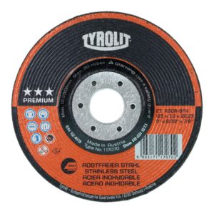 TYROLIT Schruppschleifscheibe PREMIUM***, Scheiben-ØxScheibenbreite: 125X7 mm, 560300 125X7 TYROLIT Schruppschleifscheibe PREMIUM***, Scheiben-ØxScheibenbreite: 125X7 mm, 560300 125X7