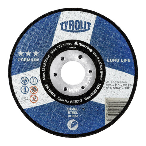 TYROLIT Trennscheibe PREMIUM***, Scheiben-Ø: 125 mm, 563250 125