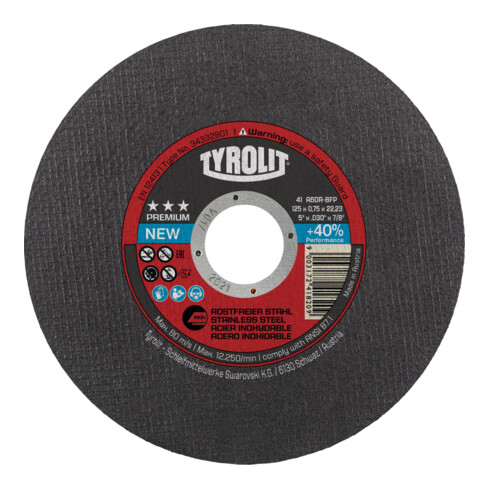 TYROLIT Trennscheibe PREMIUM*** SUPER SCHMAL, Scheiben-Ø: 125 mm, 563111 125