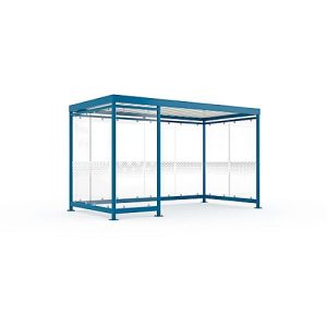 Überdachungssystem Köln K4 c/b, fertig montiert, enzianblau Überdachungssystem Köln K4 c/b, fertig montiert, enzianblau