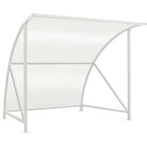 Überdachungssystem Modell Bamberg, transparent, B 2040 mm, grauweiß RAL 9002 Überdachungssystem Modell Bamberg, transparent, B 2040 mm, grauweiß RAL 9002