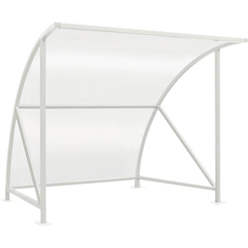 Überdachungssystem Modell Bamberg, transparent, B 2040 mm, grauweiß RAL 9002