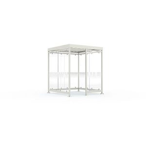 Überdachungssystem WSM Köln K2 b/c, B 2165 x T 2165 x H 2510 mm, fertig montiert, grauweiß RAL 9002 Überdachungssystem WSM Köln K2 b/c, B 2165 x T 2165 x H 2510 mm, fertig montiert, grauweiß RAL 9002