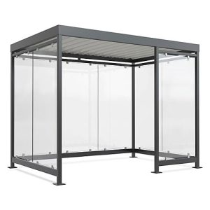 Überdachungssystem WSM Köln K3 c/b, B 3180 x T 2165 x H 2510 mm, fertig montiert, anthrazitgrau RAL 7016 Überdachungssystem WSM Köln K3 c/b, B 3180 x T 2165 x H 2510 mm, fertig montiert, anthrazitgrau RAL 7016