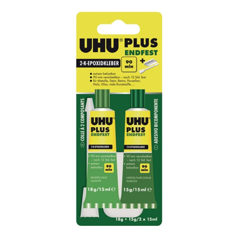 UHU 2K-Epoxidklebstoff PLUS ENDFEST 33g gelblich Tube