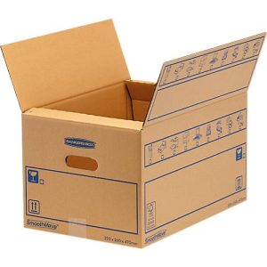 Umzugsbox SmoothMove FastFold Standard, C-Welle-Wellpappe, Tragegriffe, H 270 x B 320 x T 470 mm, 39 L, 10 Stück, braun Umzugsbox SmoothMove FastFold Standard, C-Welle-Wellpappe, Tragegriffe, H 270 x B 320 x T 470 mm, 39 L, 10 Stück, braun
