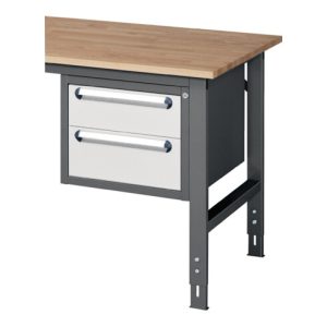 Unterbauschrank H395xB490xT600mm anthrazitgrau/lichtgrau 2 Schubl.Einfachauszug Unterbauschrank H395xB490xT600mm anthrazitgrau/lichtgrau 2 Schubl.Einfachauszug