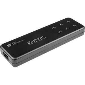 USB-Desktop-Schnellladestation Good Connections, 6er-Port mit 6 x USB-C, Leistung 120 W, schwarz USB-Desktop-Schnellladestation Good Connections, 6er-Port mit 6 x USB-C, Leistung 120 W, schwarz