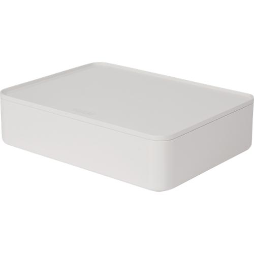 Utensilienbox HAN Allison Smart-Organizer, stapelbar, mit Deckel, rutschfeste Gummifüße, ABS-Kunststoff, weiß